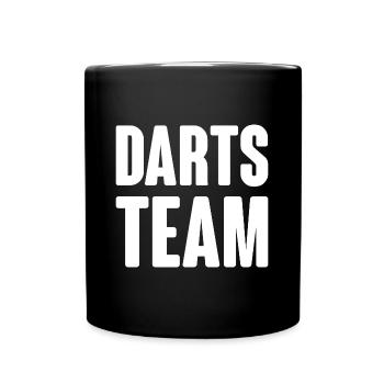 Darts Team - Tasse einfarbig - Schwarz - Vorne