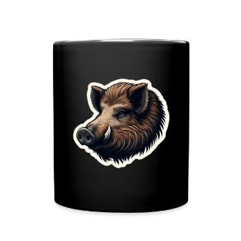 Wild boar - Tasse einfarbig - Schwarz - Vorne