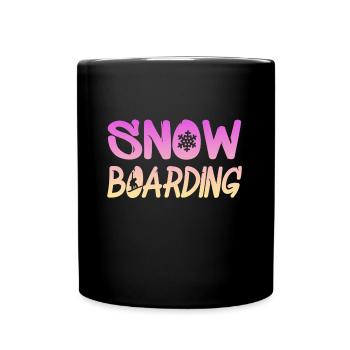 snowboarding - Tasse einfarbig - Schwarz - Vorne