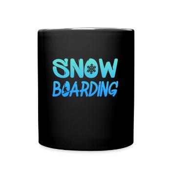 snowboarding - Tasse einfarbig - Schwarz - Vorne