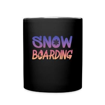 snowboarding - Tasse einfarbig - Schwarz - Vorne