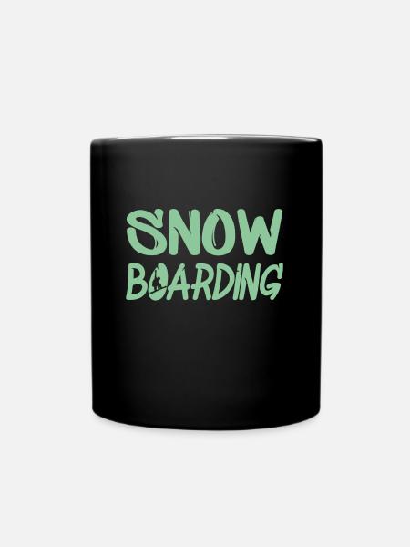 snowboarding boarden - Tasse einfarbig - Schwarz