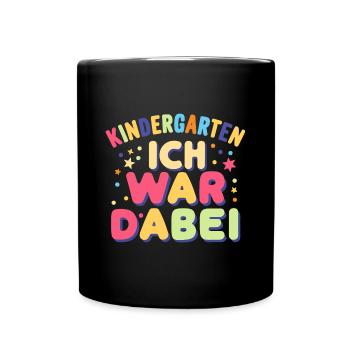 Kita Absolvent: Abschiedsgeschenk Einschulung Erst - Tasse einfarbig - Schwarz - Vorne