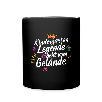Kita Abgänger: Kindergartenkind wird Schulkind Ers - Tasse einfarbig - Schwarz - Vorne