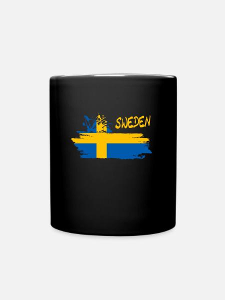 Sweden Schweden - Tasse einfarbig - Schwarz