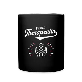 Therapeutin Physiotherapie Physio Osteopathin - Tasse einfarbig - Schwarz - Vorne
