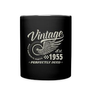 70e anniversaire 70 ans Né 1955 Homme Femme - Mug uni - noir - Devant