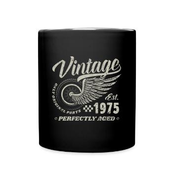 50e anniversaire 50 ans Né 1975 Homme Femme - Mug uni - noir - Devant