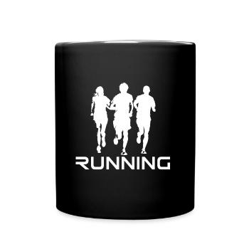Running | running, sports, training, workout - Full Colour Mug - black - Front