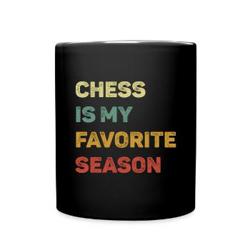Les échecs sont ma saison rétro préférée - Mug uni - noir - Devant