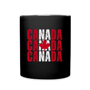 Drapeau du Canada, fierté canadienne - Mug uni - noir - Devant