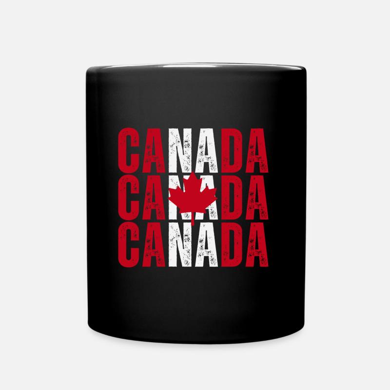 Drapeau du Canada, fierté canadienne - Mug uni - noir