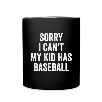 Baseball Parent Baseball Mom Dad Funny - Full Colour Mug - black - Front