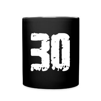 30 Nombre Vintage - Mug uni - noir - Devant