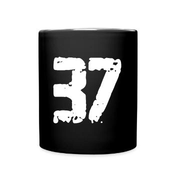 37 Nombre Vintage - Mug uni - noir - Devant