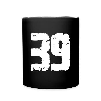 39 Number Vintage - Full Colour Mug - black - Front
