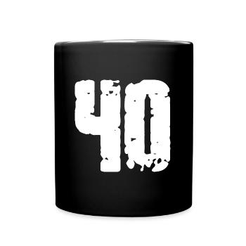40 Nombre Vintage - Mug uni - noir - Devant