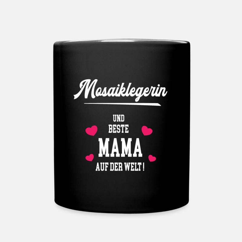 Mosaiklegerin Beste Mama Muttertag Geburtstag - Tasse einfarbig - Schwarz