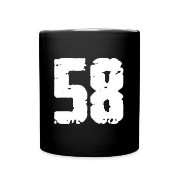 58 Number Vintage - Full Colour Mug - black - Front