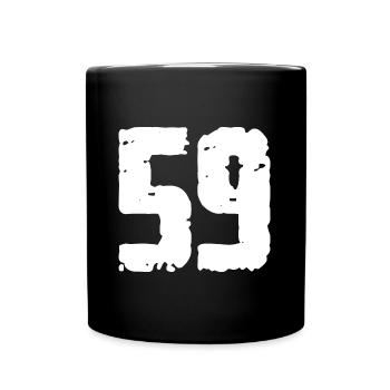 59 Nombre Vintage - Mug uni - noir - Devant