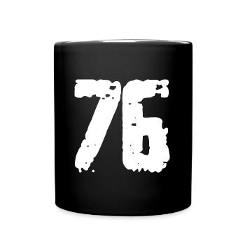 76 Number Vintage - Full Colour Mug - black - Front