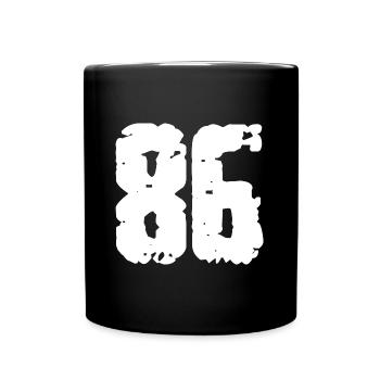 86 Number Vintage - Full Colour Mug - black - Front