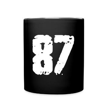 87 Number Vintage - Full Colour Mug - black - Front