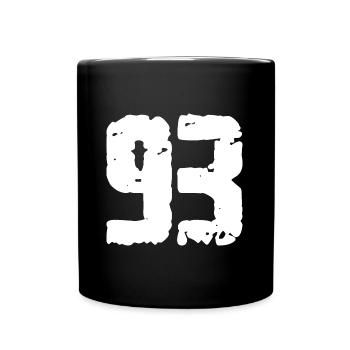 93 Number Vintage - Full Colour Mug - black - Front