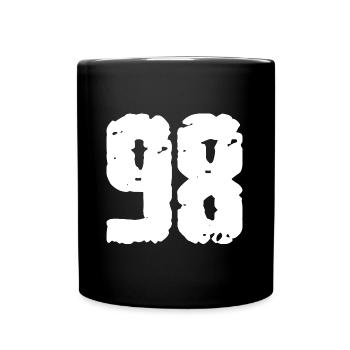 98 Number Vintage - Full Colour Mug - black - Front