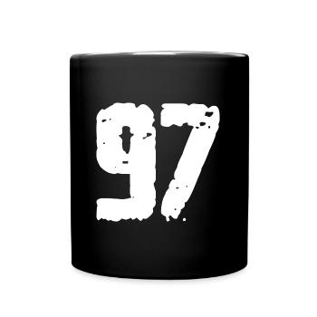 97 Nombre Vintage - Mug uni - noir - Devant