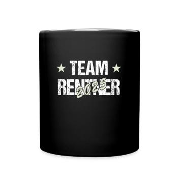 Team Rentner 2025 - Tasse einfarbig - Schwarz - Vorne