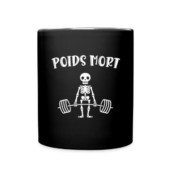 poids mort - Mug uni - noir - Devant