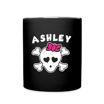 Pirate Ashley Design pour les filles et les femmes - Mug uni - noir - Devant