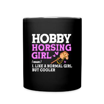 Hobby Horse Hobby Horsing Hobbyhorsing - Tasse einfarbig - Schwarz - Vorne