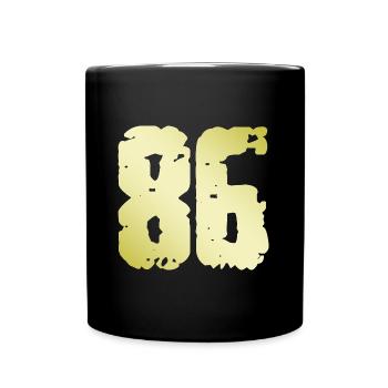 86 Number Vintage - Full Colour Mug - black - Front