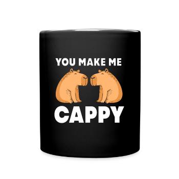 Capibara Capybara - Tasse einfarbig - Schwarz - Vorne