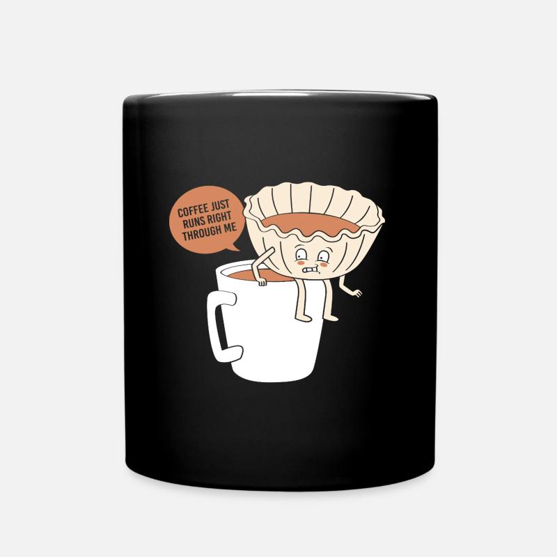 Kaffee Koffein Barista Espresso - Tasse einfarbig - Schwarz