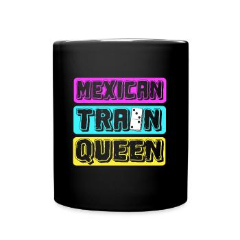 Mexican Train Domino - Tasse einfarbig - Schwarz - Vorne