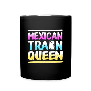 Mexican Train Domino - Tasse einfarbig - Schwarz - Vorne