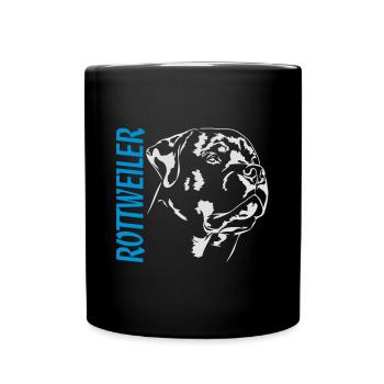 Portrait de chien ROTTWEILER Chiens de sport pour chiens Wilsigns - Mug uni - noir - Devant