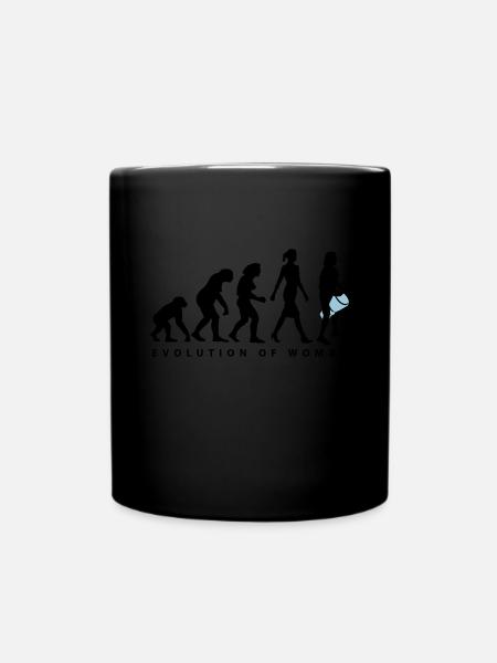 Evolution der Frau Djembe - Tasse einfarbig - Schwarz