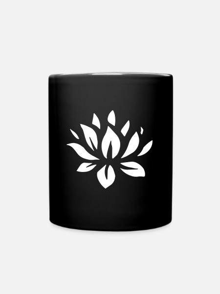 Lotusblume 1 - Tasse einfarbig - Schwarz