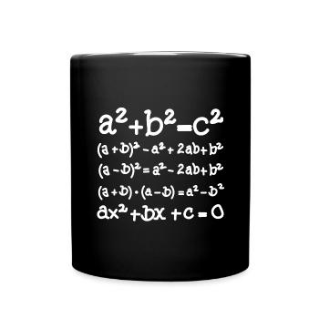Mathe Formel - Tasse einfarbig - Schwarz - Vorne