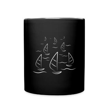 régates - Mug uni - noir - Devant