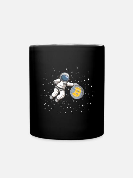 Astronaut Bitcoin - Full Colour Mug - black