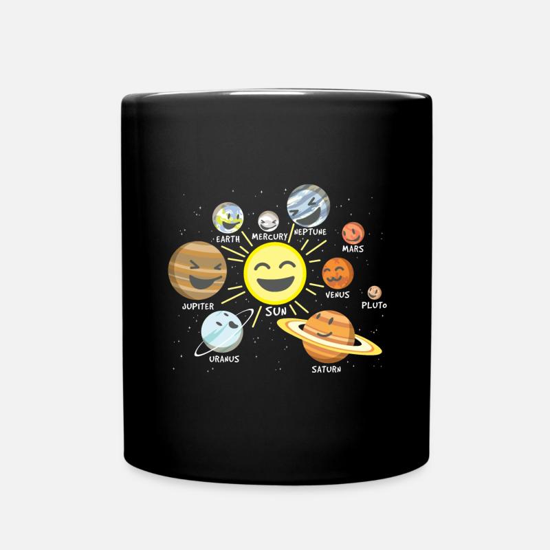 Sonnensystem - Tasse einfarbig - Schwarz