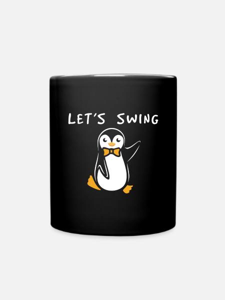 Pingouin de danse swing - Mug uni - noir