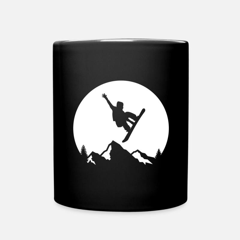 Snowboard Stunt - Tasse einfarbig - Schwarz