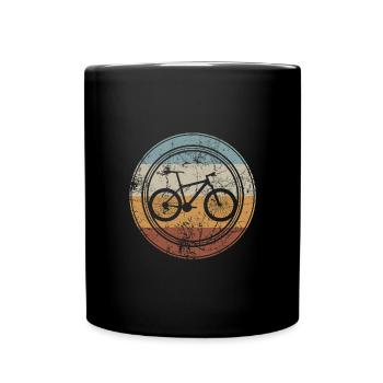 Vintage Mountain Bike I MTB Bike Cycling - Full Colour Mug - black - Front