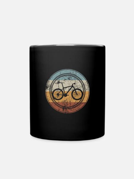 Vintage Mountain Bike I MTB Bike Cycling - Full Colour Mug - black